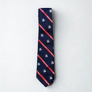 Elegant Navy and Red Striped Vintage Anheuser-Busch Salesman Neck Tie